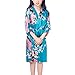 WONDERFIT Girls Stain Kimono Peacock Flower Robe for Spa Wedding Birthday