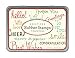 Cavallini Papers & Co STSET/GRT Rubber Stamp Set Greetings, 13 Assorted Wooden Rubber Stamps Packaged in a Tin (Spanish Edition)