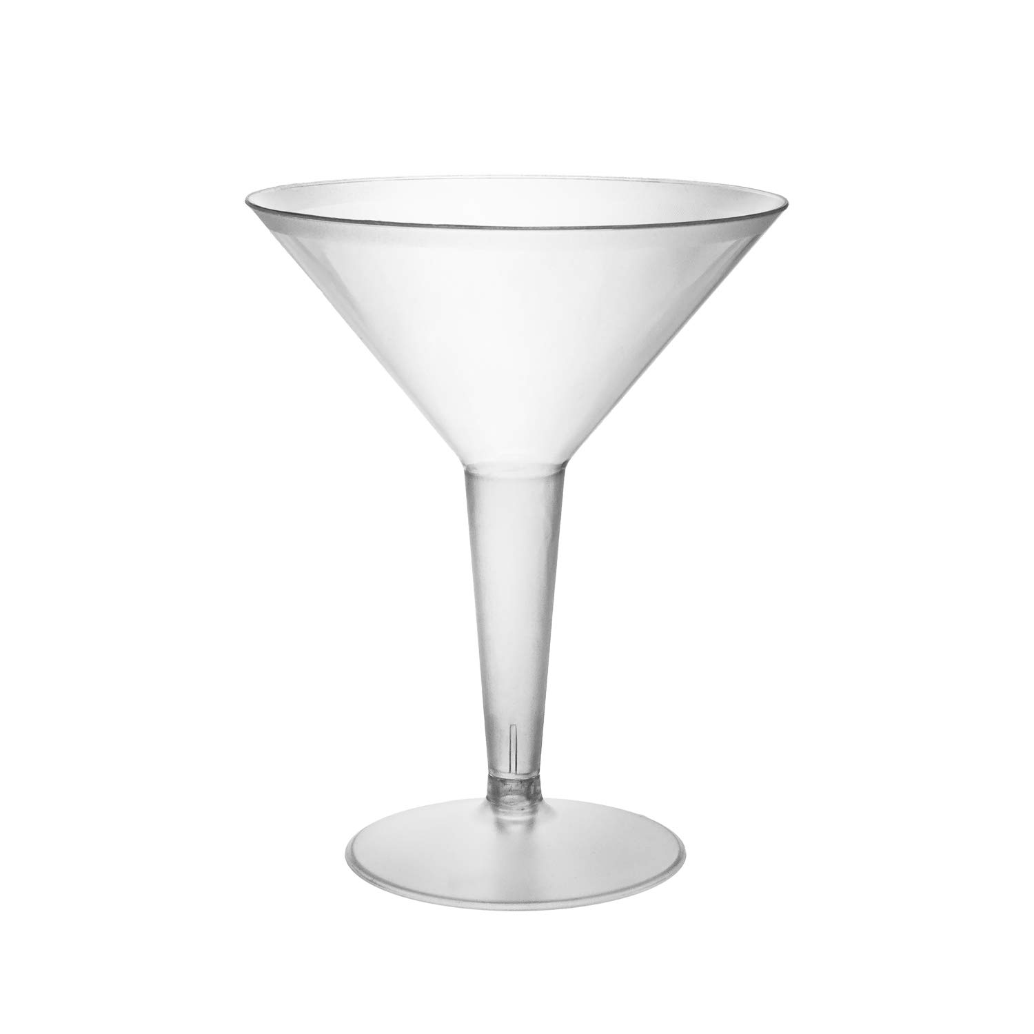 Photo 1 of Party Essentials Plastic Two Piece 8-Ounce Martini Glasses/Party Cups, Clear, 20 Count