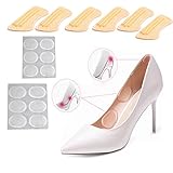 Heel Cushion Inserts, Heel Pads,Too Big Inserts Shoes Cusion 4D(3pairs) with Gel Spot (12pcs) Soft Shoe Pads Heel Pads Silicone Gel Heel Cushion high Heel Inserts for Women Foot Care Shoe Inserts Pad