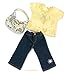 Starlight Blouse, Jeans and Sequins Bag - Fits 18" American Girl Dolls