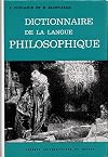 Dictionnaire de la langue philosophique. 2eme edition revue et augmentee.