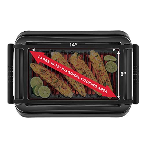 Chefman Electric Smokeless Indoor Grill with Infrared Instant Heating Technology, Adjustable