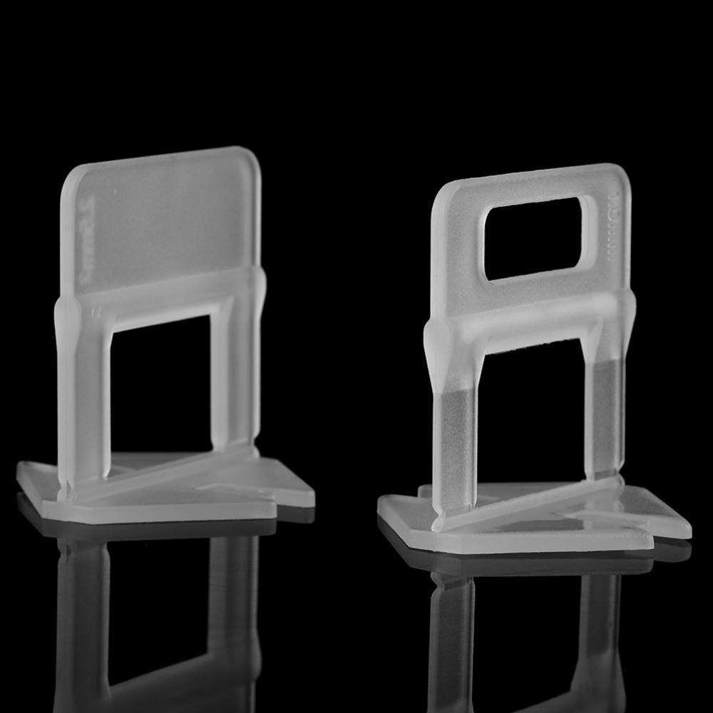 Garosa 100Pcs Tile Leveling Spacer System Plastic Alignment Clips for Professional and DIY Tile Installation Wedge Not Included 2.5mm