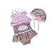 Girls Fashion and Beautiful Leopard Swimwear Bikini Swimsuit SW2 (2T(70-80CM))