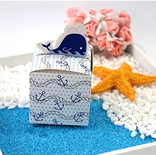 100pieces Nautical Whale Wedding Favor Candy Box