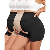 Y25D Maternity Shapewear Seamless Underwear Over Bump Pregnancy Shorts High Waist Panties Under Dress Belly Support