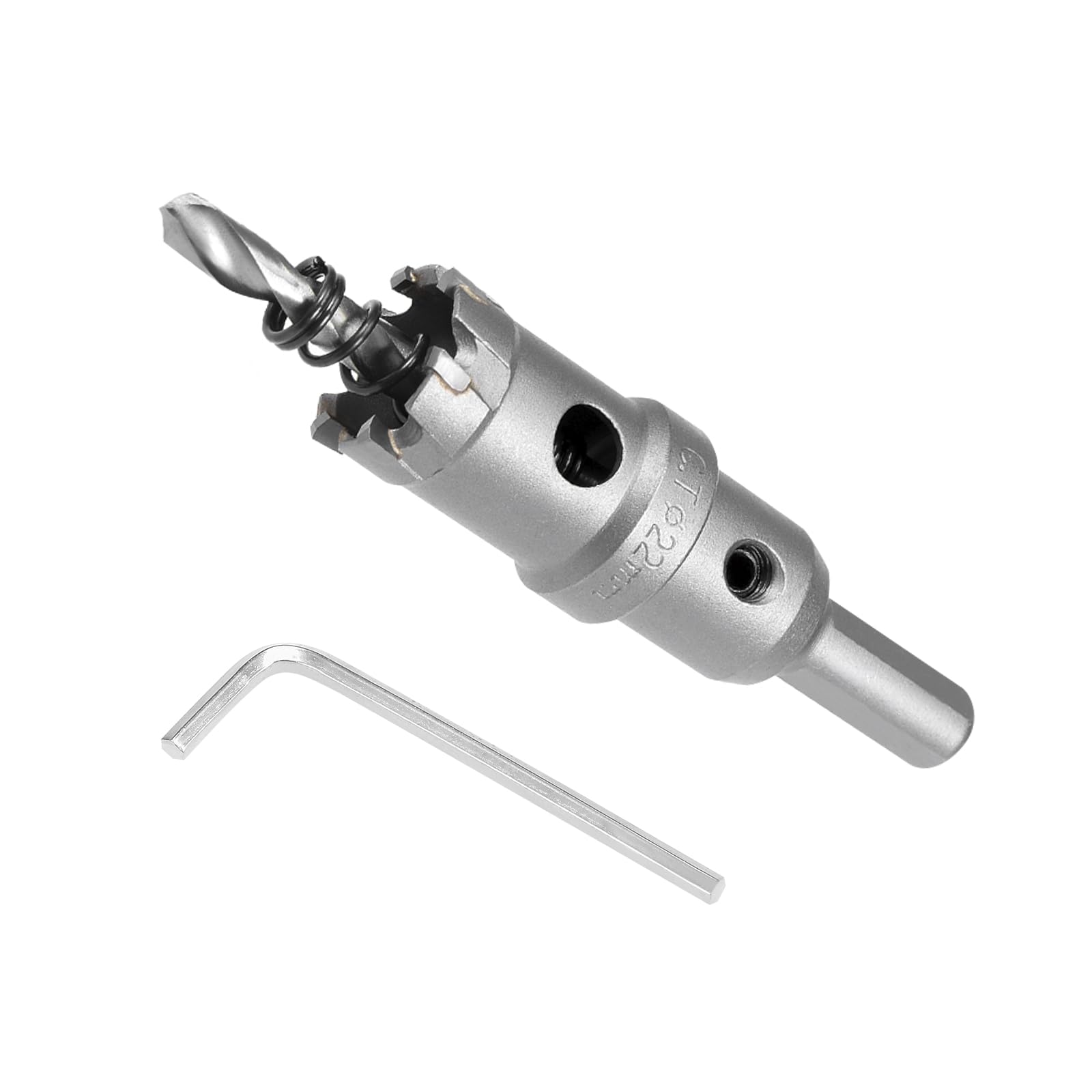 CoCud Hole Saw, 22mm Cutting Diameter, Carbide Tipped Tooth Hole Cutter Drill Bit - (Applications: for Stainless Steel Sheet Metal), 1-Piece