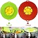 Lugsh Set of 2 Spill Stopper Lid Cover and Overflow Stopper - Boil Over Safeguard - Silicone Spill Stopper Pot Pan Lid Multi-Function Kitchen Tool - Anti Spill Lid - No Boil Over Lid - Cooking