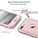 iPhone 7 Plus Case,MYRIANN Ultra Slim Full Body Coverage Protection Hard Case with Tempered Glass Screen Protector for iPhone 7 Plus(Rose Gold)