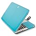 Mosiso PU Leather Book Cover Folio Case for MacBook Pro 15 Inch, Sky Blue