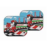 Ducati Corse Motorcycle Cartoon Window Sunshade for Car - 1 Pair