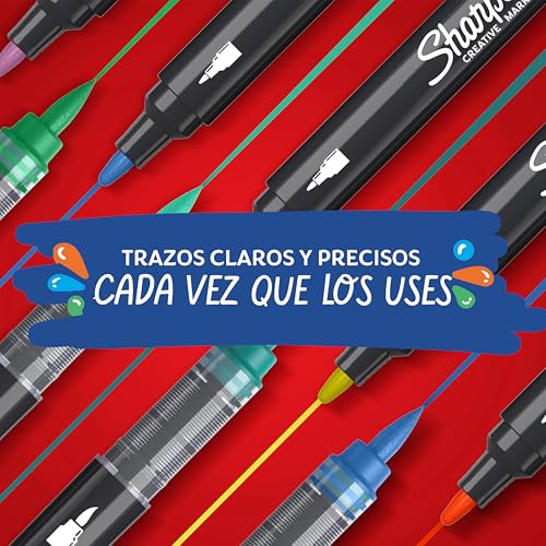 Marcadores Rotuladores acrílicos creativos de con punta de pincel base agua | Escribe en la mayoría de superficies | Materiales de arte y manualidades | Lila | 6 Piezas