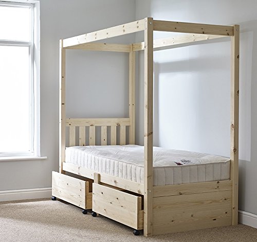 Strictly Beds Quattro Four Poster Bed Storage Bed Single 3ft Four