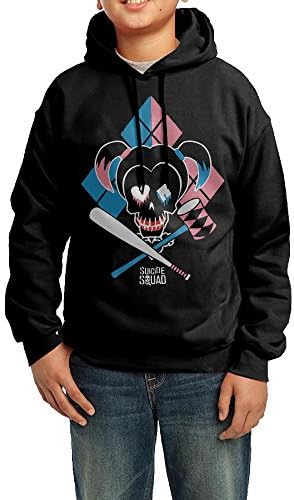 Youth Suicide Squad Harley Quinn Bat Printing Hoodie