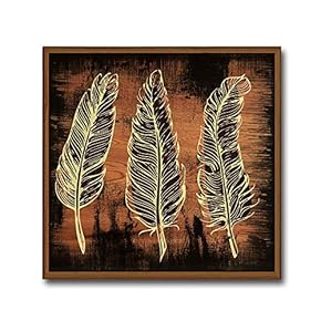 Framed Canvas Wall Art for Living Room, Bedroom Indian Tribe Totem Theme Canvas Prints for Home Decoration Ready to Hang - 16x16 inches