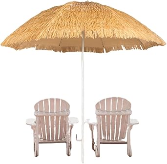 Paraguas de patio duradero de 1,8 m, paraguas de paja transpirable para