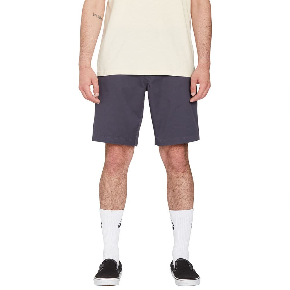 Volcom Men’s Regular Frickin Elastic Waist 19″ Chino Short, Charcoal 1, X-Large