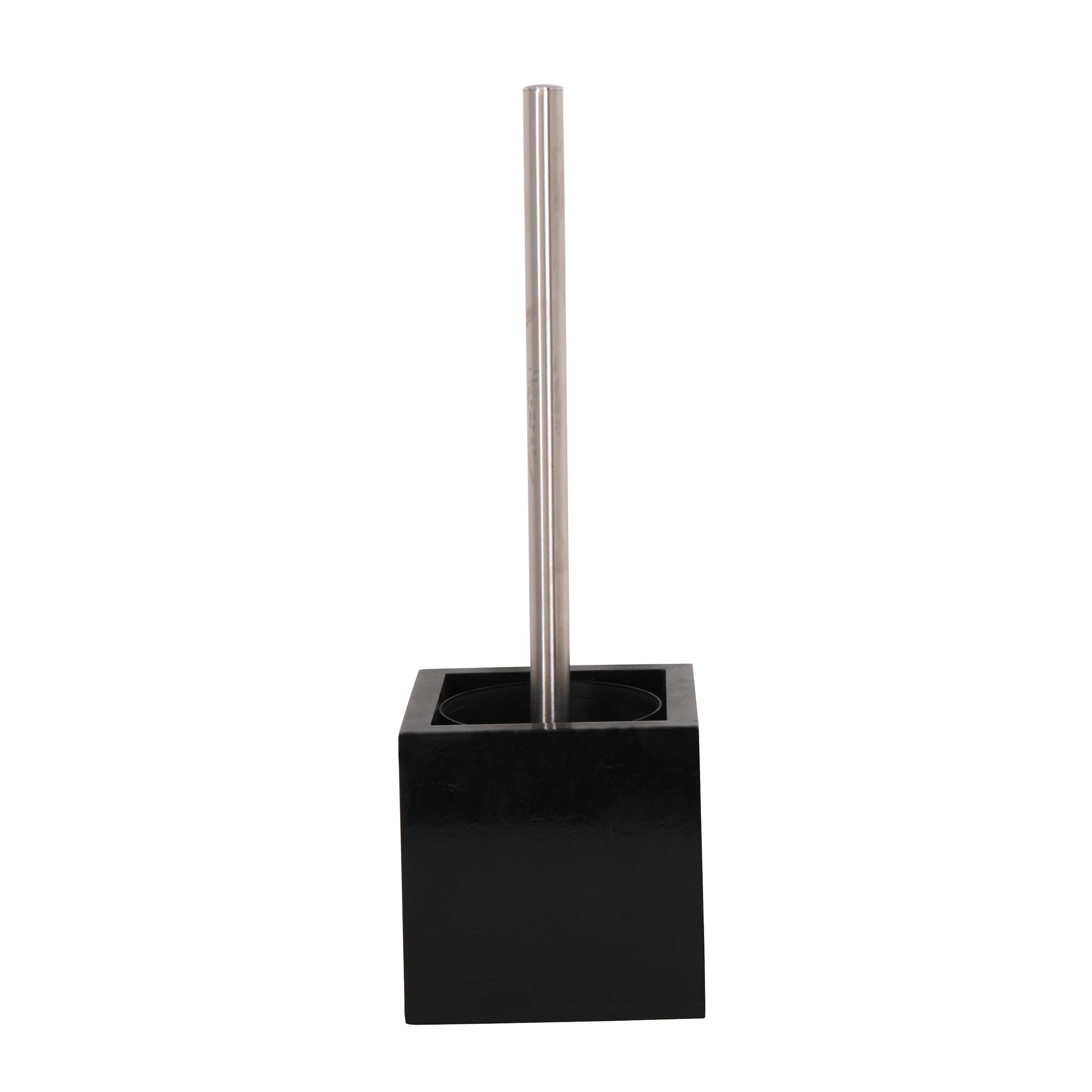 MSV Stainless Steel Toilet Brush, Shiny Black