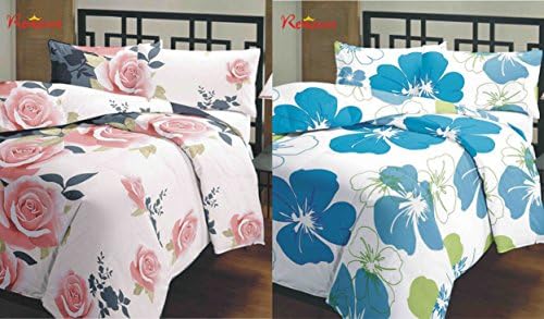 Renown Products Beautiful Floral Designs Reversible Single Bed AC Blanket/Dohar/Quilt (Pack of 2)