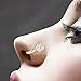 Rhinestone non Pierced Nose Open Hoop Ring Clip on Piercing Rings Body Jewelry 3pcs a set