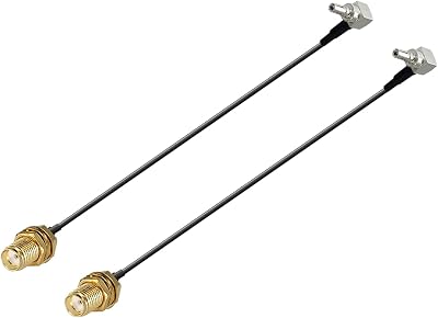 Vecys SMA Female to CRC9 Male Right Angle 90 Degree RG174 15cm Cable for 4G LTE