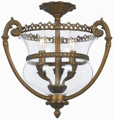 Gold Coast Lighting Camden Collection Pendant Fixture, Antiqued Brass