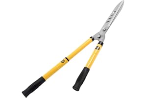 BJDSI Adjustable Hedge Clippers,Hedge Shears With Wavy SK-5 Steel Blade,Hedge Clippers & Chears With Rubber Grip Handles,Sharp Hedge Shears For Gardening (JDS-H0910)