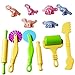 Carykon Smart Dough Tools Kit with Models and Molds, Set of 12, Dinosaur