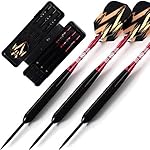 Cuesoul 21 Grams Steel Tip Darts -- Black Coating Brass Barrels