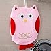 Cute Owl Puppet Bath Mitten for Kid/Scrubber Bath Mitt for All, Baby, Kid, Toddler (Pink)