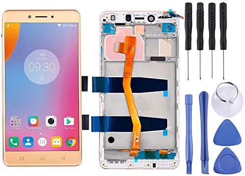XIANPAQB LCD Screen LCD Screen and Digitizer Full Assembly with Frame for 5.5 inch Lenovo K6 Note K53a48 (Black) Replacement LCD Screen (Color : Gold)