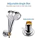 Shower Head Holder, QM-STVR Adjustable Vacuum Suction Cup Shower Holder, Reusable Shower Head Wall Mount Bracket, Handheld Shower Head Wand Sprayer Holder - Chrome