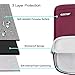 MOSISO Laptop Shoulder Bag Compatible with MacBook Air/Pro, 13-13.3 inch Notebook, Polyester Flapover Briefcase Sleeve Case, Wine Red