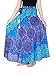 Lannaclothesdesign Women's Long Maxi Skirt Bohemian Gypsy Hippie Style Clothing (US 37 INC S-M, Blue Rose)