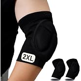 King Mills Plus Size Volleyball Elbow Pads for Women, Anti-Collision Sponge | Women &amp; Men, 1-Pair, Black, Martial Arts Elbow Pads for Fitness, Basketball, Tennis, Workouts &amp; Other Sports