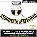 Congrats Class of 2018, Graduation Party Supplies 2018 - No DIY Required | Classy Graduation Banner for Graduations Decorations | Grad Party Decor, Seniors High School or Prom | Black and Gold, Large