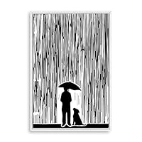 Framed Canvas Wall Art Modern Geometric Pattern Canvas Prints Home Artwork Decoration for Living Room,Bedroom - 16x24 inches