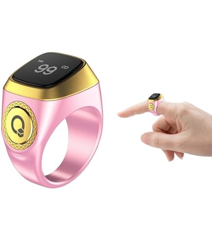 Bague Compteur Tasbih Rechargeable - 3 Tailles (18/20/22 Mm) - Étanche - Pour Prière Et Zikr - Vert