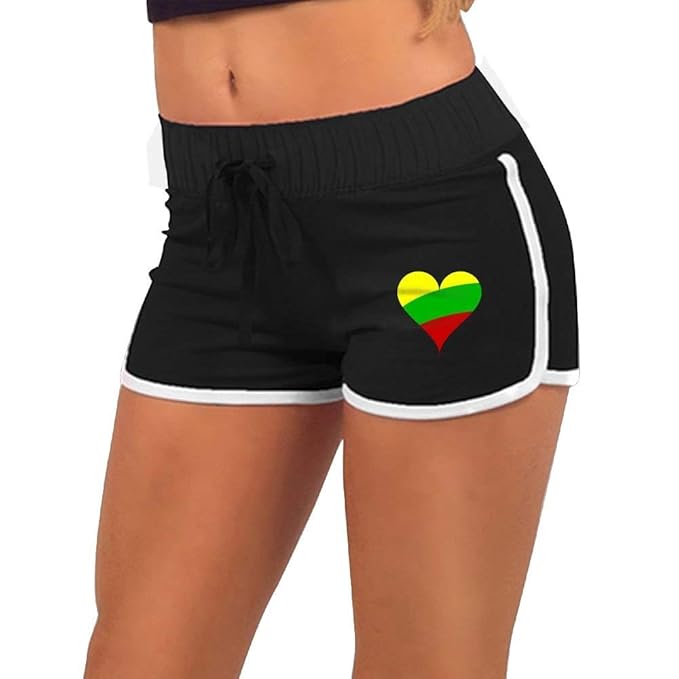 Amazon Com Women S Yoga Hot Shorts Womens Heart Love Flag Amazon Com Women S Yoga Hot Shorts Womens Heart Love Flag