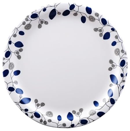 Servewell Blue Decor Round Buffet Plate Set, 32cm, Set of 6