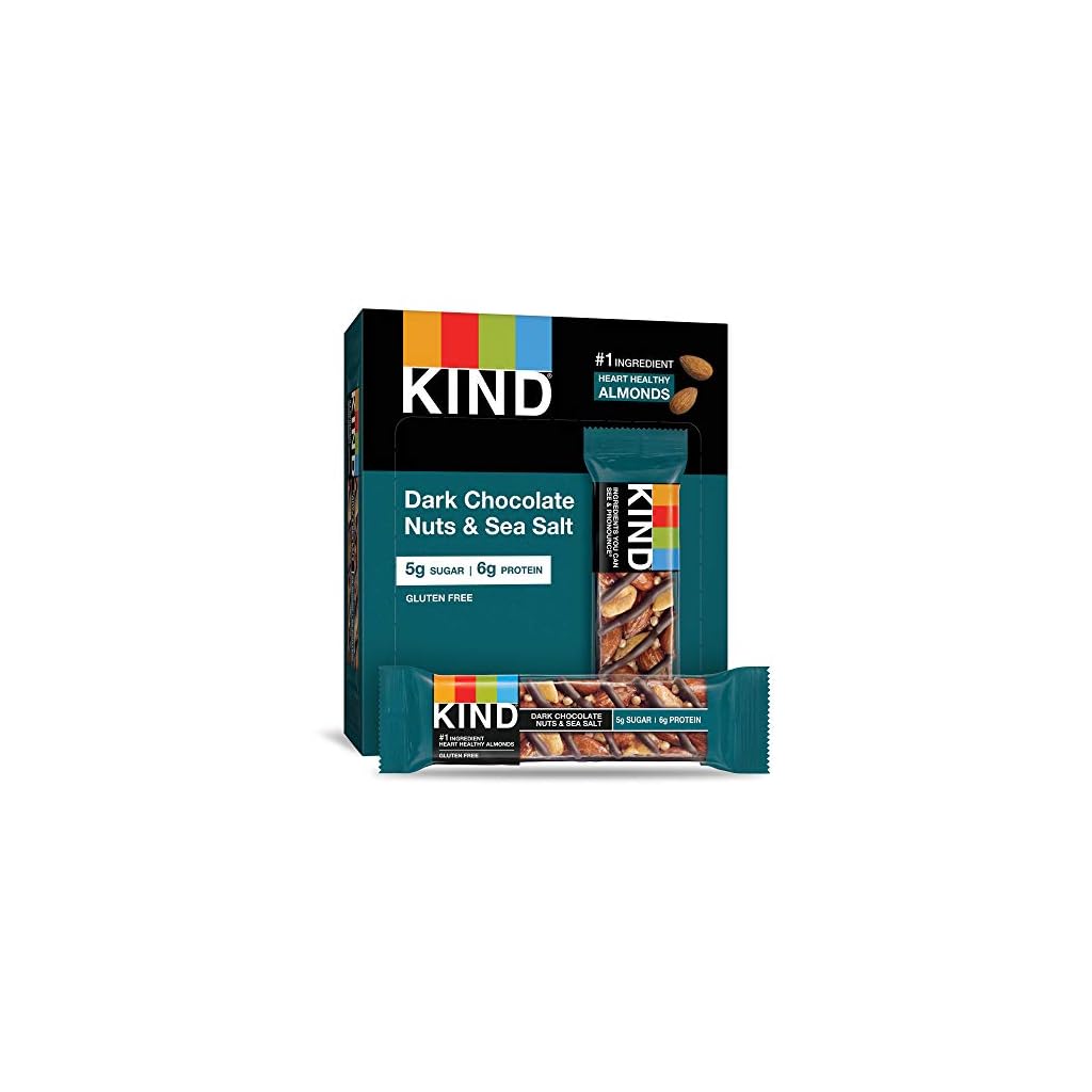KIND Bars Dark Chocolate Nuts & Sea Salt Gluten Free Bar, 12 Count