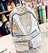 Silver Women Hologram Backpacks Reflective Mirror Surface Backpack Girls School Bookbag