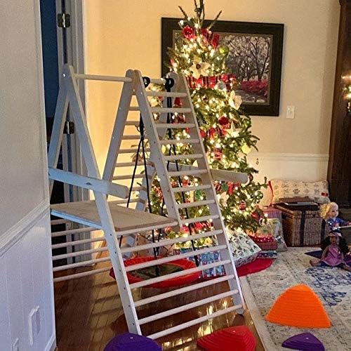 The gym for toddlers, Step Triangle, Climbing ladder for toddler, Climbing triangle for toddlers, Triangle with ramp, Toddler gym, The ramp you can add in options.