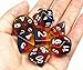 DND Dice Set RPG Polyhedral Aurora Dice Fit Dungeons and Dragons(D&D) Pathfinder RPG MTG Role Playing Dice Tabletop Math Games 7-Die Dice Set Transparent Dice (Ice & Fire)