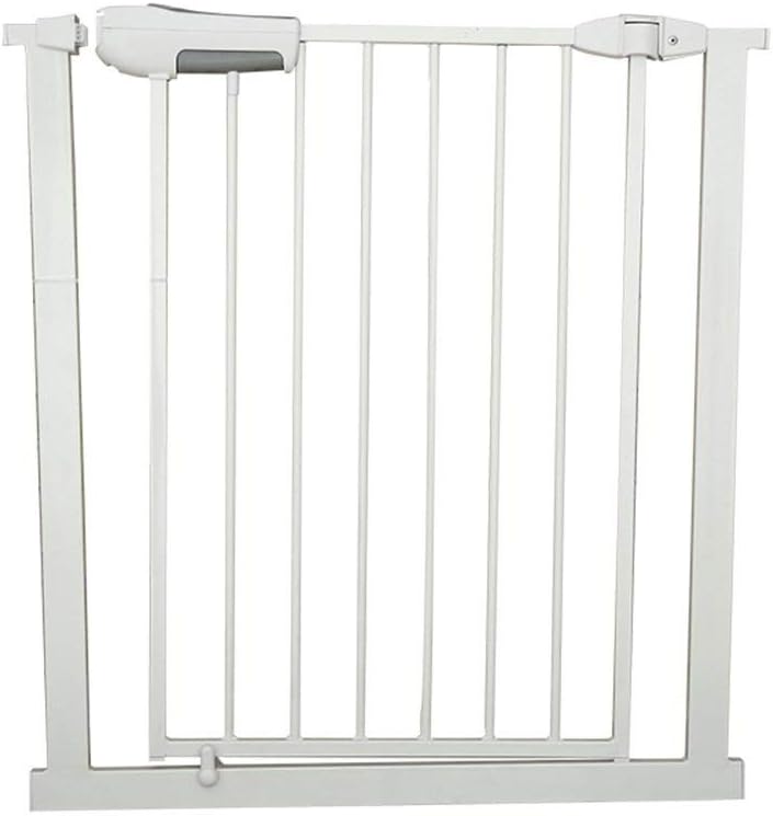 Huo Baby Gate White Iron Indoor Safety Gate，Extra Wide and Tall Baby Gate Pressure Mounted Adjustable Puppy Pet Playpen for Stair Door (Size : 118-124cm)