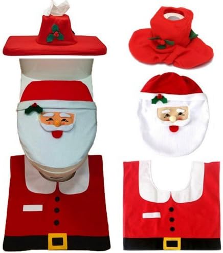 Bath Rugs Other (Bath Linens) Toilet Lid Covers Toilet Tank Covers Towels (santa claus)