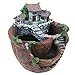 NUOLUX Micro Landscape Artificial Flowers Succulent Plants Pot Tiny Creative Flower Pot Holders Hanging Garden Design with Sweet House (Orange)