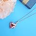 Menton Ezil Love Heart Pendant Necklace Made with Pink Rose Swrovski Crystals Gifts for Her Woman Fashion Jewelry