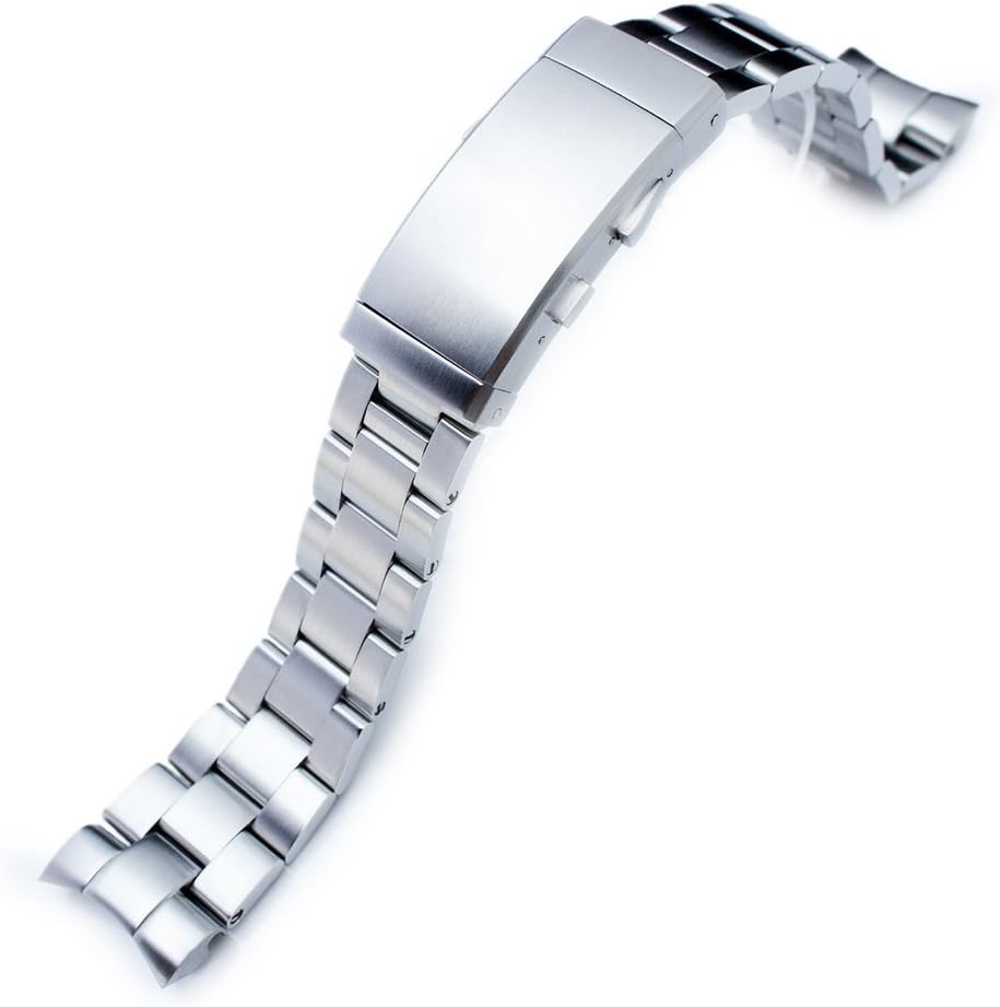 22mm Super Oyster 316L Stainless Steel Watch Band for Orient Mako II & Ray II, Ratchet Buckle